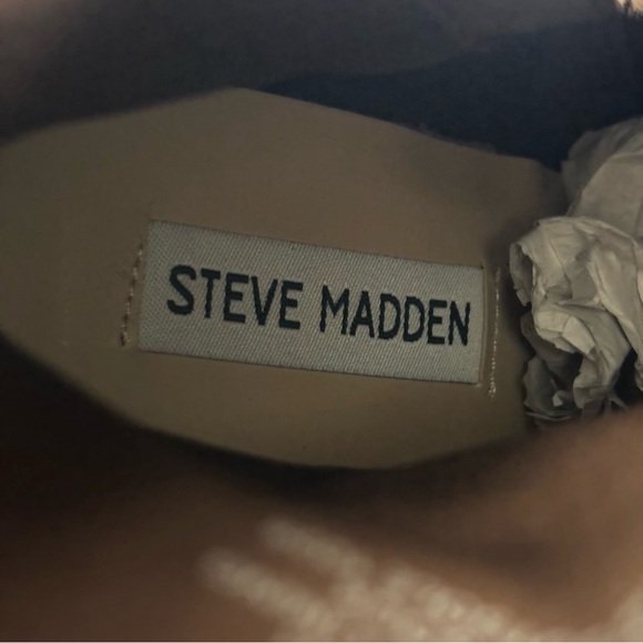 Steve Madden Ticker Boots Retro Funky Flare Chunky Heel Ankle Boot Brown Size 6 - Picture 15 of 16